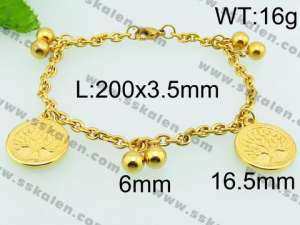Stainless Steel Gold-plating Bracelet - KB74770-Z