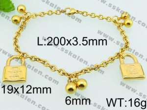 Stainless Steel Gold-plating Bracelet - KB74774-Z