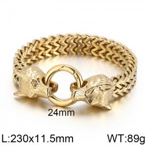 Stainless Steel Gold-plating Bracelet - KB74924-BD