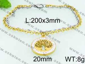 Stainless Steel Stone Bracelet - KB75178-Z
