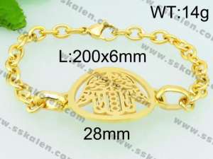 Stainless Steel Gold-plating Bracelet - KB75451-Z