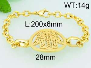 Stainless Steel Gold-plating Bracelet - KB75451-ZC