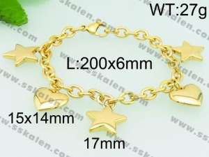 Stainless Steel Gold-plating Bracelet - KB75453-Z