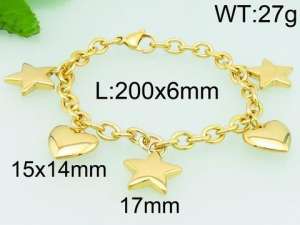 Stainless Steel Gold-plating Bracelet - KB75453-ZC