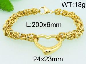 Stainless Steel Gold-plating Bracelet - KB75454-Z