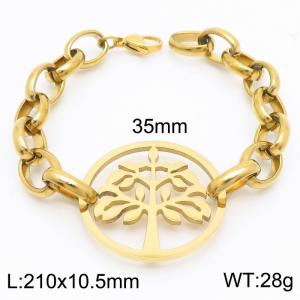 Stainless Steel Tree of Life Bracelet - KB75461-Z