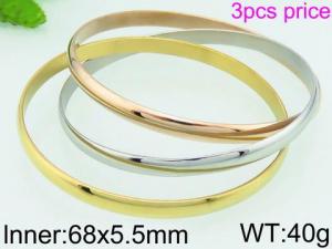 Stainless Steel Gold-plating Bangle - KB75528-LO