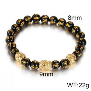 Stainless Steel Gold-plating Bracelet - KB75572-BD