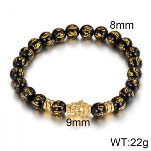 Stainless Steel Gold-plating Bracelet - KB75573-BD