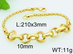 Stainless Steel Gold-plating Bracelet - KB75638-ZC