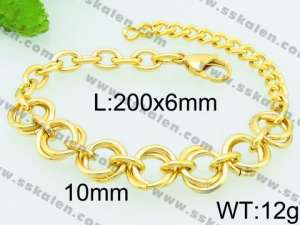 Stainless Steel Gold-plating Bracelet - KB75641-Z