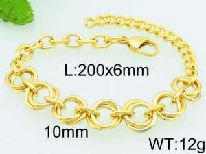 Stainless Steel Gold-plating Bracelet - KB75641-ZC