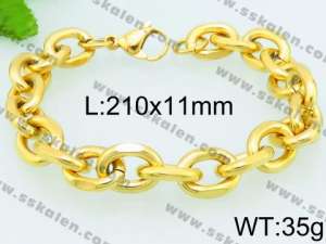 Stainless Steel Gold-plating Bracelet - KB75642-Z