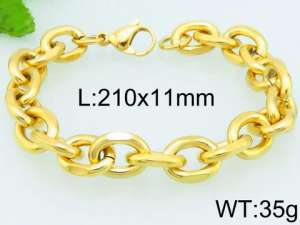 Stainless Steel Gold-plating Bracelet - KB75642-ZC