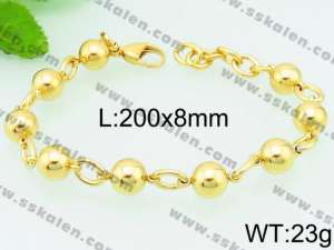 Stainless Steel Gold-plating Bracelet - KB75643-Z