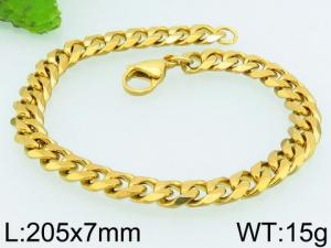 Stainless Steel Gold-plating Bracelet - KB75645-Z