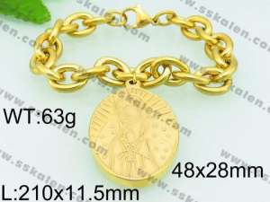 Stainless Steel Gold-plating Bracelet - KB75960-Z
