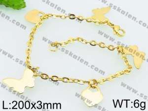Stainless Steel Gold-plating Bracelet - KB76523-BI
