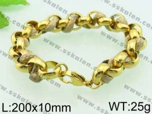 Stainless Steel Gold-plating Bracelet - KB77260-Z