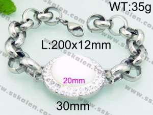 Stainless Steel Stone Bracelet - KB77487-ZC