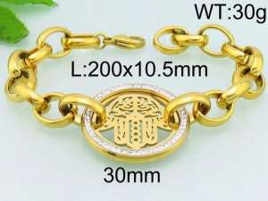 Stainless Steel Gold-plating Bracelet - KB78290-Z