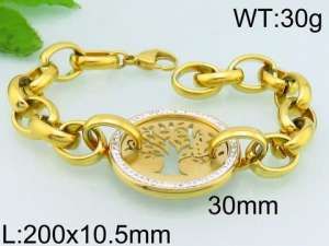 Stainless Steel Gold-plating Bracelet - KB78291-ZC