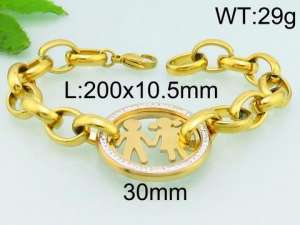 Stainless Steel Gold-plating Bracelet - KB78292-ZC