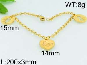 Stainless Steel Gold-plating Bracelet - KB78294-ZC