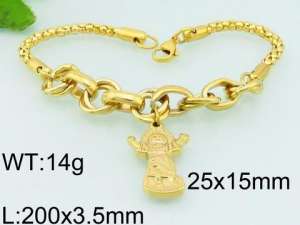 Stainless Steel Gold-plating Bracelet - KB78296-ZC