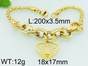 Stainless Steel Gold-plating Bracelet - KB78297-ZC