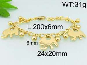 Stainless Steel Gold-plating Bracelet - KB78298-ZC