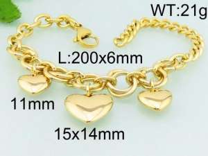 Stainless Steel Gold-plating Bracelet - KB78300-ZC