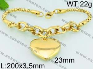 Stainless Steel Gold-plating Bracelet - KB78304-Z