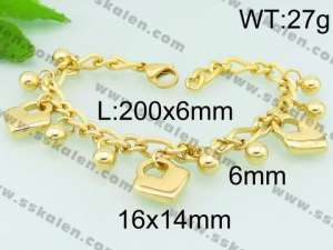 Stainless Steel Gold-plating Bracelet - KB78305-Z
