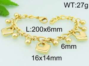 Stainless Steel Gold-plating Bracelet - KB78305-ZC