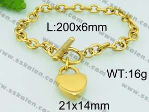 Stainless Steel Gold-plating Bracelet - KB78529-Z