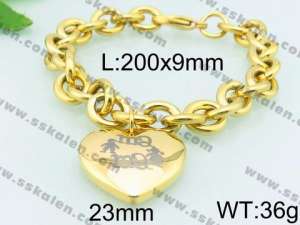 Stainless Steel Gold-plating Bracelet - KB79053-Z