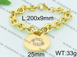 Stainless Steel Gold-plating Bracelet - KB79057-Z