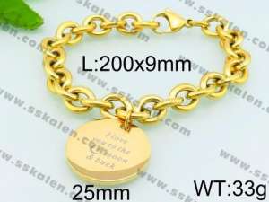 Stainless Steel Gold-plating Bracelet - KB79059-Z