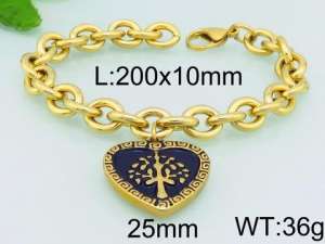 Stainless Steel Gold-plating Bracelet - KB79311-ZC