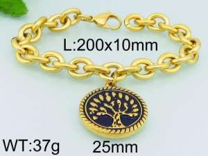 Stainless Steel Gold-plating Bracelet - KB79313-ZC