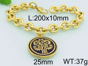 Stainless Steel Gold-plating Bracelet - KB79314-ZC