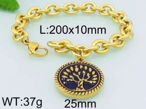 Stainless Steel Gold-plating Bracelet - KB79315-ZC