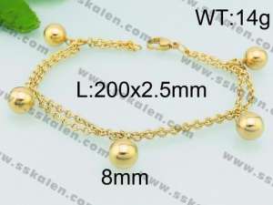 Stainless Steel Gold-plating Bracelet - KB79319-Z