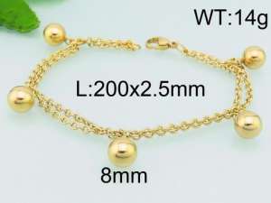 Stainless Steel Gold-plating Bracelet - KB79319-ZC