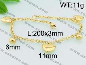 Stainless Steel Gold-plating Bracelet - KB79320-Z