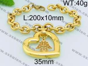 Stainless Steel Gold-plating Bracelet - KB79322-Z