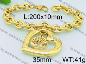 Stainless Steel Gold-plating Bracelet - KB79323-Z
