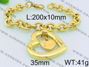 Stainless Steel Gold-plating Bracelet - KB79326-Z