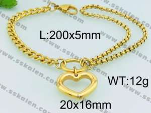 Stainless Steel Gold-plating Bracelet - KB79328-Z